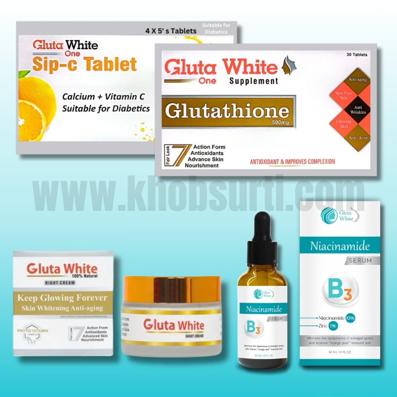 Radiant & Glowing Skin with Glutathione Supplement Gluta White By Khobsurti Radiant & Glowing Skin with Glutathione Supplement Gluta White By Khobsurti