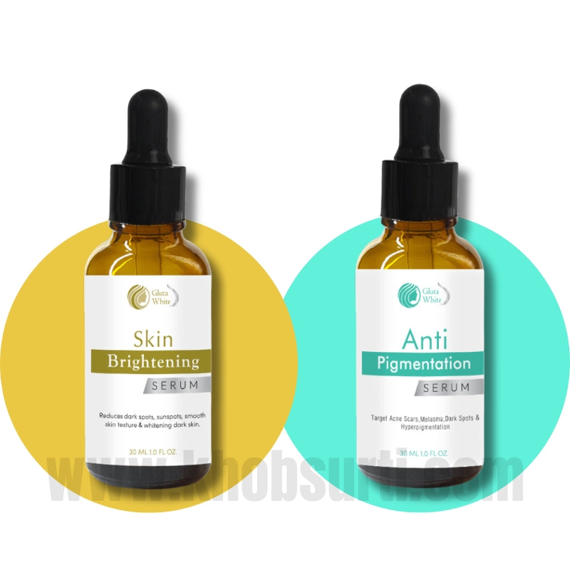 Gluta White Whitening Serum + Gluta White Anti Pigmentation Serum
