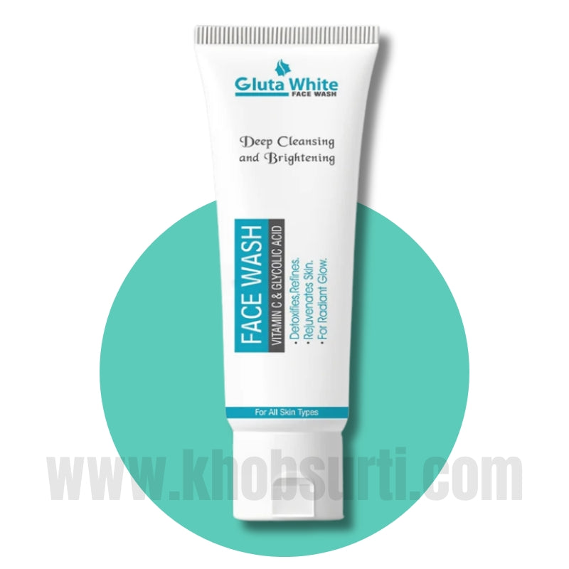 Gluta White Whitening Face Wash | Remove Dirt & Look Fresh Gluta White By Khobsurti Gluta White Whitening Face Wash | Remove Dirt & Look Fresh Gluta White By Khobsurti