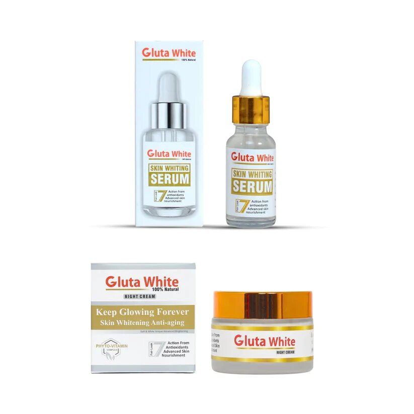 gluta white night cream | gluta white serum