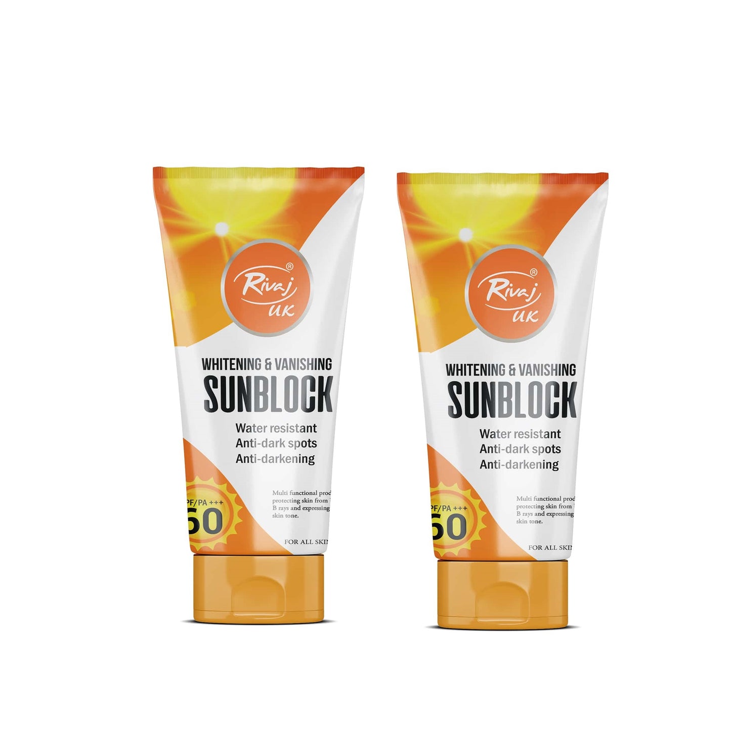 Whitening and Vanishing Sunblock SPF60 (150ml) (Pack of 2)