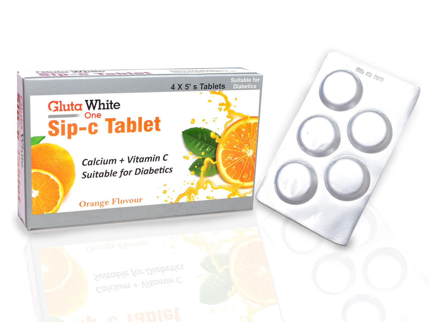 2 Gluta White Tablets + 2 Gluta Vitamin C + 1 Gluta Cream