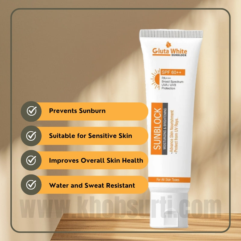 Gluta White Sunblock SPF60++