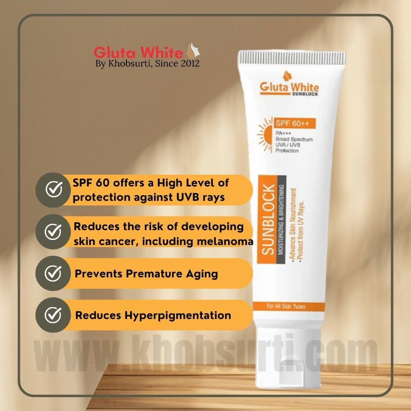 Gluta White Sunblock SPF60++