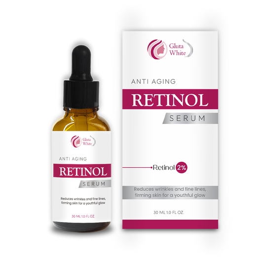 Gluta white retinol serum for deep wrinkles or finelines