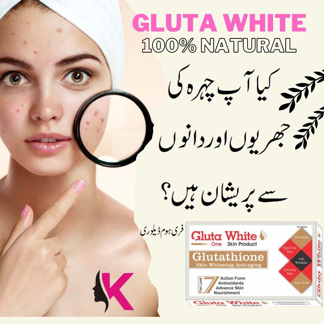 Pack of 2-Gluta White, Whitening Capsules - Glutathione for Fair Look