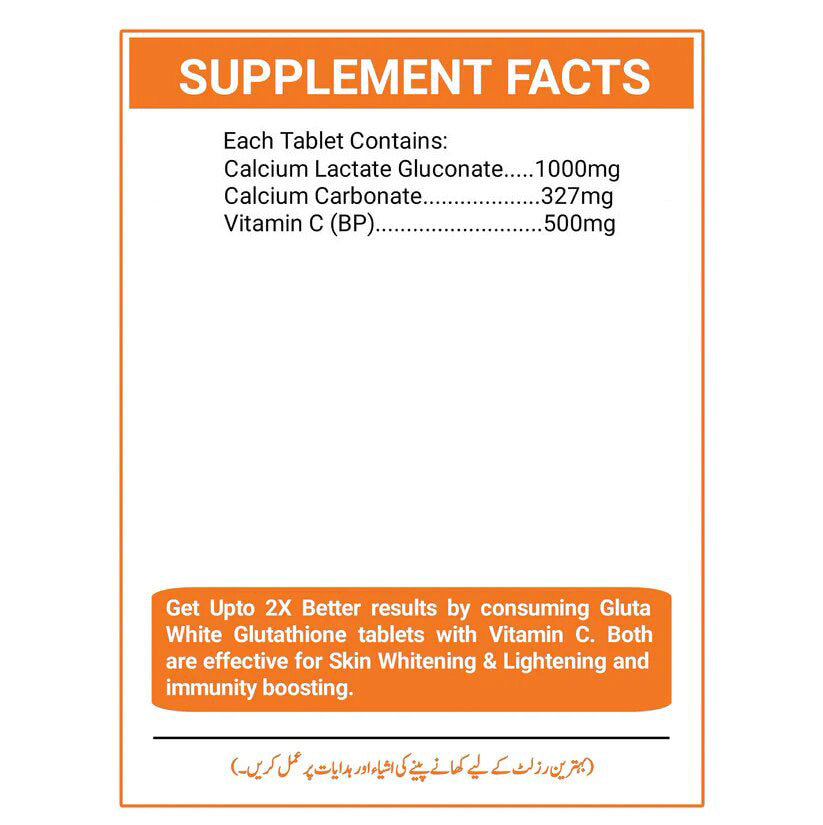 1 Month Standard Course(ایک ماہ کا کورس)- Gluta White & Gluta White Vitamin C Tablets